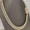 Nouveau Luxury Rock Street Iced Out Hip Hop Chain 18 mm Miami Collier cubain pour hommes Rappeur en or en gros 10k Gold Moissanite