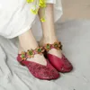 Slippers birkuir retro mulheres fechadas sandálias 2024 flores ao ar livre couro genuíno grosso slides