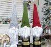 3 styles Noël sans visage poupée de poupée de vide de vin nordique terre dieu santa claus champagne couverture de bouteille de vin du Nouvel An XD226034292