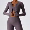 Chemises actives wyplosz yoga long manche à manches longues à manches longues confortables gymnase sans couture pour les femmes portent un entraînement de fitness