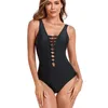 Mutade feminina 2024 Sexy One Piece Push Up Up Women Lace Monokini Black Bodysuit de maiô Swim Wear Beachwear XL