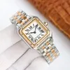 Классика AAA роскошные модные танки пары Смотрейс Panthere de G Set Quartz Watch Diamond 316 Стальные стальные сапфировые хрустальные квадратные.