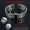 Bands de montre Universal Metal Womens Metal Steel Strip 14 mm 15 mm 16 mm 17 mm 18 mm 19 mm 20 mm 21/22 mm 23/24 mm chaîne incurvée Q240510