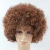 Kort lockiga afro peruker för män kvinnor flera färger full syntetiska hår peruk amerika afrikanska naturliga peruker cosplay hår