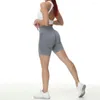 Shorts actifs 2024 Smile Shape Hip Women Sports Yoga Sexy Running Samless Hight Hight Push Up Workout Bicker Fitness Gym