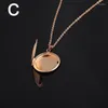 Colliers pendants 1pc Collier de médaillon rond en acier inoxydable pour femmes hommes Open VILLABLE FASHIE BIELLES ACCESSOIRES
