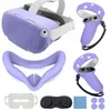 7 Färg VR Shell Cover Protective Lens Antileakage Nose Pad 7piece Set Tillbehör för Oculus Quest 2 Ersättningar 240506