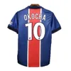 Okocha Paris Retro Soccer Jersey 93 94 95 96 Leroy Adailton 98 99 00 01 02 03 90 92 Classic Rai Anelka Ibrahimovic Camisas de Futebol Ronaldinho Simone