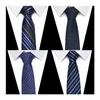 Set à cravate de cou 2023 Nouveau design en gros de 7,5 cm de soie jacquard cravate hommes gravatas mariage couchet bleu combinaison d'accessoires