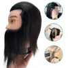 Manken Kafaları Simnient Erkek Kafası% 100 Gerçek İnsan Saçını Kuaför Güzellik Eğitim Bebeği Kafa Saç Modeli Q240510
