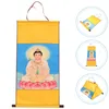 Sfondi Wall Art Arte Hanging Scroll decorazioni Ornamento religioso Sfondo Buddha Statue dipinti Offerte domestiche e