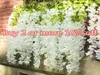 12pcs Wisteria Flowers Artificial Flowers Garland Vine Rattan Flow Flower Silk Flowers for Home Garden Wedding Decoration 26682368