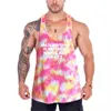 Herrtankstoppar kamouflage gym fitness sport mens bodybuilding mode y-back löpning t-shirt mesh cool andningsbara snabbtorka singlets