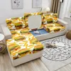 Couvre-chaise Candy Match Sofa Seset Cushion Cover Hamburg Print Food Series Stretch Washable Meubles Protecteur 1/2/3/4 Seater