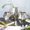 Titulares de vela Crystal Glass Holder espelho Geométrico Nórdico Decorações de casamento Kerzenhalter decoração de casa ZP50ZT