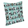 Kudde Fashion Panda Bear Cover 45x45 cm Soft Throw Case Home Decoration Salon Bedding Soffa Cumow Case With Zipper