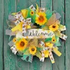 Decoratieve bloemen Bloemkrans Weerbestendig gemakkelijk te zorgvuldige kleurfast geen water niet verwelken Sunflower Bee Festival Holiday Garland