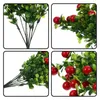 Fleurs décoratives 2 pcs Décoration de fruits plantes en plastique fruits créatifs ornements fausses décorations décortiquées de la maison Simulation des branches