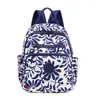 Schooltassen Mini rugzak vrouwen schoudertas preppy stijl waterdichte nylon bloem printen vrouwelijke kleine rugzak portemonnees voor meisjes