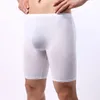 Sous-pants pour hommes sexy soft long boxer sales shorts sport culotte de gueule de renflue sans couture