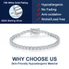 Moissanite tennisketen Bracelet Designer ketting voor vrouwen mannen goud vergulde 3 mm 4 mm 5 mm 6 mm W diamant choker hiphop fijne dames kettingen heren sieraden kettingen