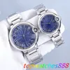 HETS MONTRES MODE MONTRE MÉCANIQUE AUTOMATIQUE 33 mm 36 mm Brotte en acier inoxydable Couple de bracelet