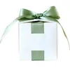 Confezione regalo di cartone bianco scatola regalo con imballaggio a nastro Sconti per matrimoni Supporto cioccolato decorativo per EmbossingQ240511 personalizzato