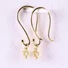 Boucles d'oreilles en peluche solide 14k Jaune Femmes SI / H Diamants naturels à coupe complète Drop UNIQUE BIELLRY ART DÉCO GFIT