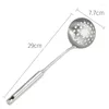 Spoons Home Bouillon Soup Ladle Long Handle Spoon 304 Stainless Steel Tableware Skimmer Kitchen Sanded Tablespoons Cooking Utensils