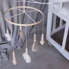 Dekorative Figuren DIY Wind Chimes Accessoires Kit zum Herstellen von Baby Crib Chime mit 23 cm Bambus Ring Holzperlen Home Dekoration