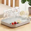 TEA TRAYS PC 2-Tier Drain Tray Large Dish Dying Pad For Kitchen Counterdrain Water Drip Holder Cup Fruit COF