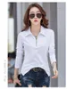 Le magliette da donna Shintimes Solid Zipper Shirt Female 2024 Trota a maniche lunghe da donna Spring Full Slim Cotton Tshirt Woman Abbigliamento T-Shirt Femme