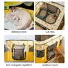 Porteurs de chats PET PLAYPEN avec toit en mailles de porte pour les petits chiens exercice de la salle de livraison des chats intérieurs et autres animaux N84C