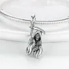 925 Sterling Silver Fit Pandoras Charms Bracelet Perles charme Halloween Skeleton Squelette Witch Devil