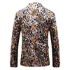 Ternos masculinos Leopard 3D Impressão digital Blazers para homens Slim Fit Business Casual Casual Four Seasons Qualidade de tamanho grande 5xl Velvet Gentleman Coat