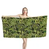 Serviette tribale de cajou de cajou de cajou l'imprimé de fleur de salle de bain salle de bain absorbant absorbant doux plage adulte enfants nageur la forme physique