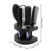 5 Pcs Salon Styling Set Women Travel Makeup Adults Hair Brush with Holder Home Portable Anti-Static Combs Mirror Tool