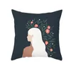 Pillow Brand Hipster Abstract Portrait Painting Floral Leaves S Case Trendy Modern Art Print Throw Pillows For Couch Decor