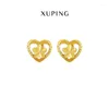 Boucles d'oreilles cerceaux Lu luxe Luxury 24k Heart plaqué d'or pour les femmes à cinq points d'oreille étoile Femme Resell