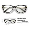 Lunettes de soleil Fashion Vintage Cat Eye Anti-Blue Lumières Lumières rétro Classic Triangle Pochromic Eyeglass Women Color Change Spectacles