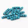 50st akrylsymbol snidat blommor hår fläta dread dreadlock pärlor manschetter klipp blå hår diy smycken tillbehör