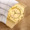 Automatische Chronograph Herren hochwertige Uhren austauschbares Accessoires glänzende, strukturierte Saphirkristalle Luxusuhren mit Stahlersatzziffern