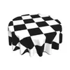 Tableau de nappe en nappe en cartes d'échecs en noir et blanc