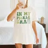 Koszulka damska w mojej epoce marynowania Graphic TS Women Cute Funny Pickle Lover T Shirt Short Slve Pickle Jar T-shirt Treny modne ubrania T240510