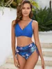 Swimwear féminin S-3xl Floral High Waist Bikini sets de maillot de bain pour femmes sexy croix push up Femme deux pièces.