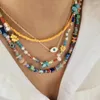 Collares colgantes Collar de perlas hechas a mano para regalos de fiesta femenina con flores de margarita salvaje s. cadena de cinta de arroz de arroz al por mayor