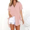 Women's Blouses Cotton Linen Plus Size Shirts Fashion Woman Blouse 2024 Summer Long Sleeve Solid Tops Tunic Button Lapel