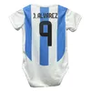 2024 DI Maria Baby Clothes Ocer Jerseys Martinez Romero de Paul Mac Allister J.Alvarez Tagliafico Home Football Shirts Shirts Shorta Uniforms