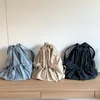 BANCHE SCUOLA Corea Casuali casuali zaini in nylon di grande capacità per donne a colori puro corda da viaggio leggera Bagpack nero kaki foschia blu