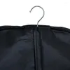 Storage Bags 1pc Black Dustproof Hanger Coat Clothes Garment Suit Cover Non-Woven Folding Sleeve Dust